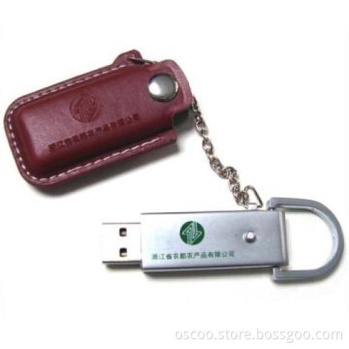 4GB leather usb flash drive